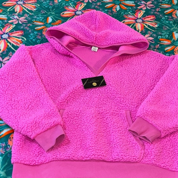 Victoria's Secret Jackets & Blazers - Victoria's Secret Vibrant Magenta-like Pink  Textured Sherpa Hoodie